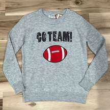 NEW Poof Go Team Knit Football Sweatshirt Women’s Small