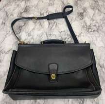 Coach vintage 1990s black leather Beekman Briefcase Large Bag