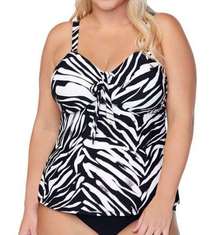 Raisins Curve Plus Size Meru Zanzibar Tankini Top