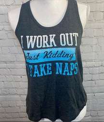 CHIN UP APPAREL Tank Top Graphic Print Gray-Small