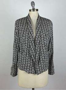 Feathers By Tolani Pattern Open Front Cardigan Jacket