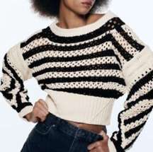 Black & Ecru Limited Edition Striped Sweater