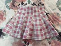 Pink Plaid Skirt