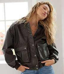 Leather Bomber Jacket