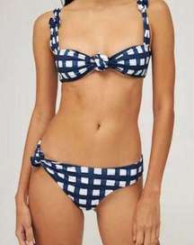 Jacquemus Blue & White Gingham Check Print Bikini‎ Swimsuit