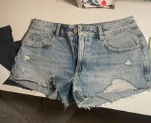 Low Rise Denim Shorts