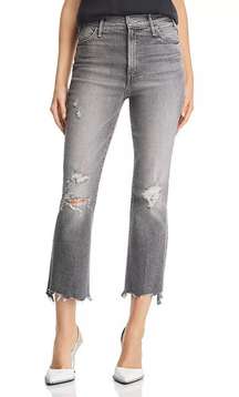 | The Hustler Crop Step Jeans in Scene of the Crime Black