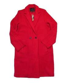 NWT J.Crew Daphne Topcoat in Bold Red Italian Boiled Wool Coat 14 $228