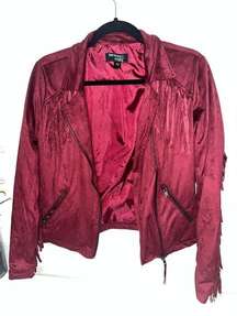 Harmony & Havoc Burgundy Fringe Jacket