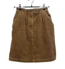 Vintage 1990s Unionbay Brown Corduroy Mini Skirt Size 7 Pencil‎ Cotton Retro