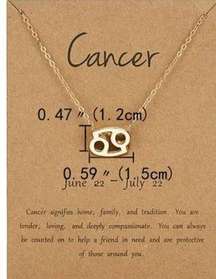 Cancer Zodiac Sign Necklace