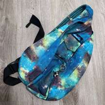 Kavu Galaxy Space Rope Sling Bag RARE Purse Blue Green