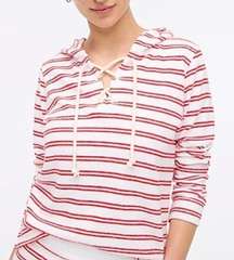 J. Crew Factory Towel terry lace-up hoodie