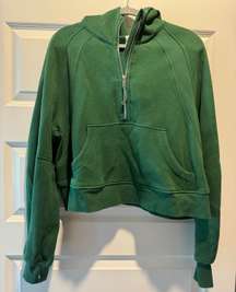 Everglade Green Scuba Half Zip Hoodie