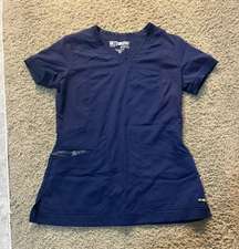 Greys Anatomy Navy Scrub Top