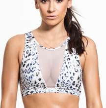 Terri Crop sports Bra in Snow Leopard