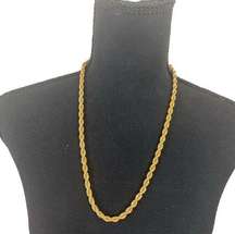 Napier Gold Tone Twisted Rope Necklace