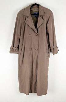 LONDON FOG Limited Edition Tan Double Breasted Belted Waist Lined Trench Coat