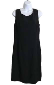Classic Black Sheath Dress Sleeveless Size 10 “Excellent”
87% Wool