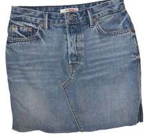 GRLFRND Blaine Jean Skirt Women's 26 Blue Denim Western Boho