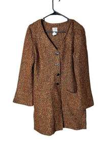 Vintage F.L Malik Tweed Long Line Coat Size M