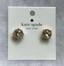 Kate Spade New York That Sparkle Studs Earring Gold/Clear NWT