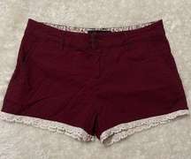 🌸(3/$20) Coquette lace trim mini shorts