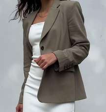 AVAILABLE NWT oak + fort oak and fort linen blazer taupe xs