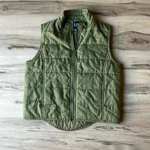 Vintage GAP sage green puffer vest size s