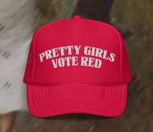 Pretty Girls Vote Red Trucker Hat 