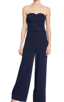 Likely DEVI STRAPLESS BELTED JUMPSUIT IN NAVY