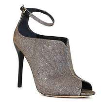 Brian Atwood BFliese Textured Metallic Color Shift Stiletto Ankle Bootie Heel 10