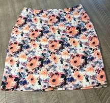 YOUR FACE floral midi skirt.