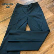 Lafayette 148 New York Teal Zip Acclaimed Stretch Dress Pants Size 0 wool