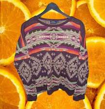 Polo Ralph Lauren Aztec‎ Design Crew Neck Knit Sweater Size Large