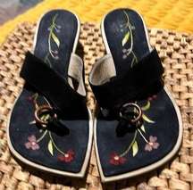 Floral Petal Shaped Leather Sandals