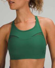 Ribbed-Mesh High-Neck Bra *Medium Support, B/C Cup