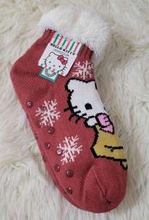 Sanrio Hello Kitty Faux Fur Cozy Warmers Socks with gripper NWT