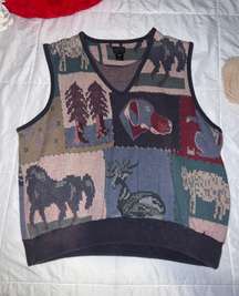 Patchwork Sweater Vest