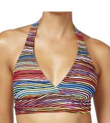 Ann Cole Marilyn Colorful Halter Bikini Swim top