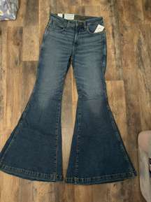 Retro High Rise Flare Jeans