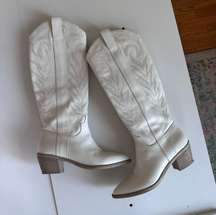 Dolce Vita White Cowgirl Boots