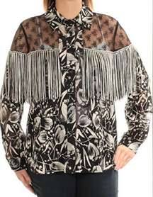 Ana Sui x INC Western Fringe Top XXL