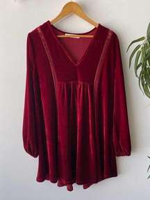 Rusty Dusty Boho Western Velvet Longsleeve Dress