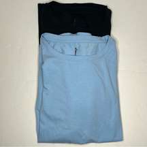 SkinnyGirl Alissa 2 pack of Basic Stretch T-shirts Black & Blue Size XS. New!