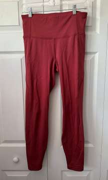 Red Leggings With Pockets