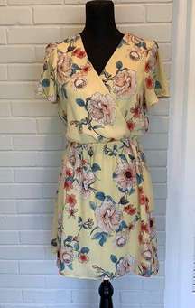 Yellow Floral Medium Dress