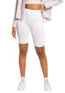 BP Womens White  High Waist Athletic Size XS Pull-On Bike Shorts