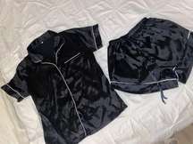 Black Silk Pajama Set