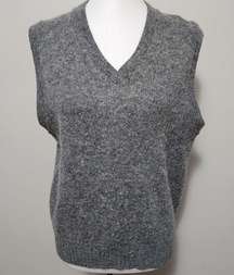 Vintage Jantzen 80s gray unisex vneck sweater vest size medium